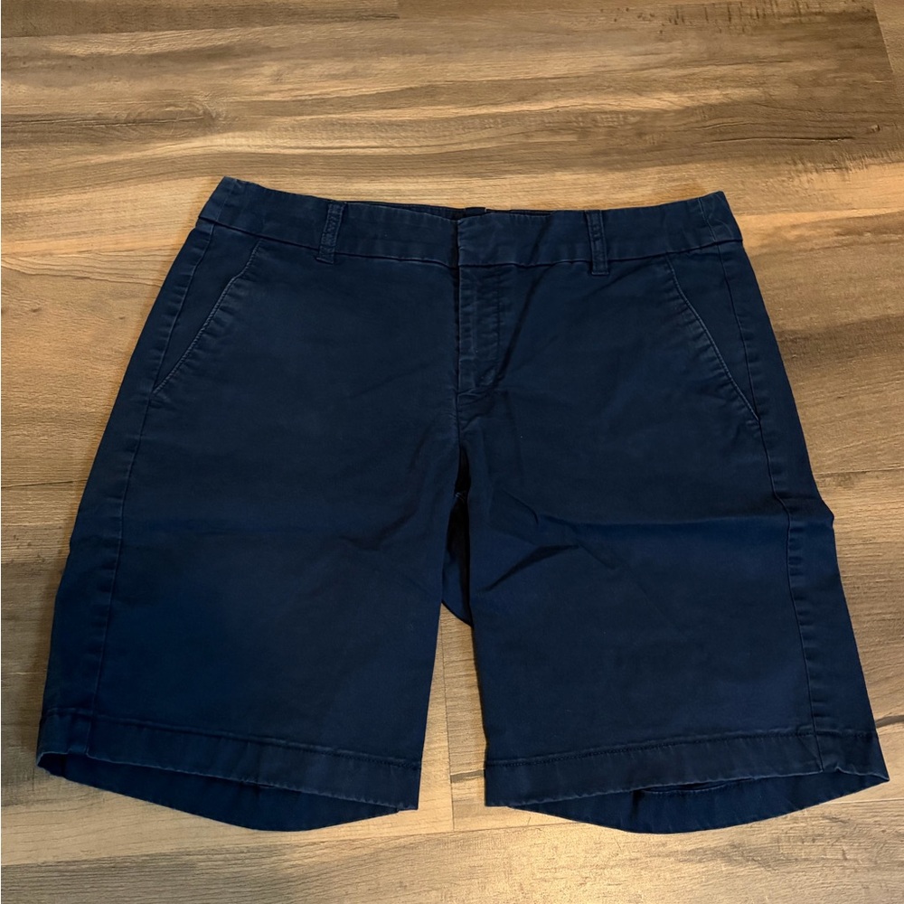 Womens J. Crew Dark Blue Flat Front Shorts Size 8